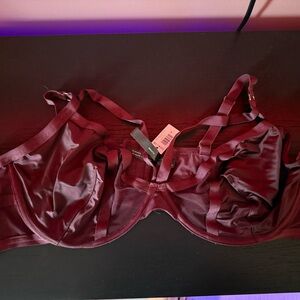 Torrid Deep Red Satin Bra